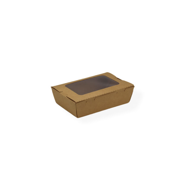 Kraft Takeaway Pastry Box with Window