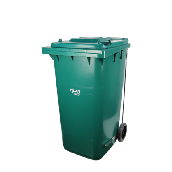 Customized Rojan Foot Control Garbage Bin on Wheels